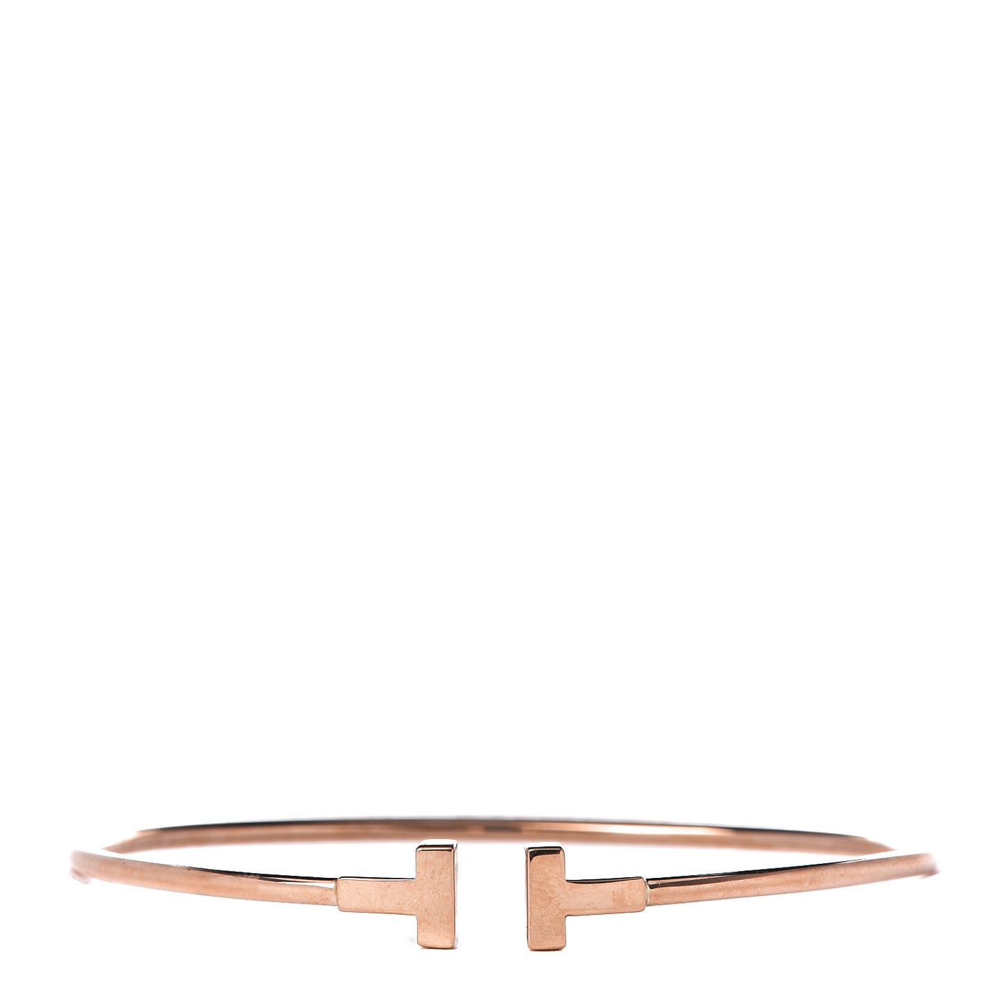 18K Rose Gold Narrow T Wire Bracelet