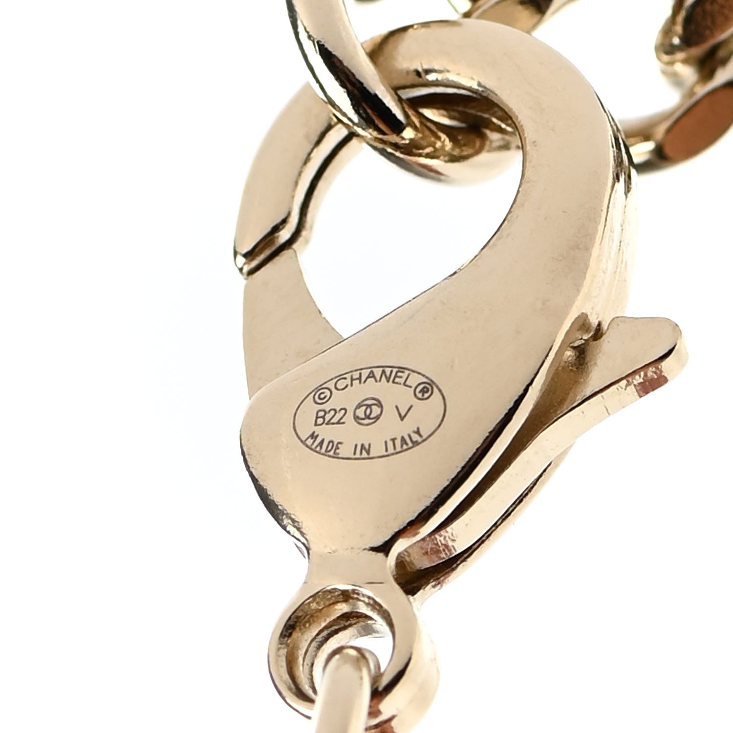 Chanel Crystal Chain CC Necklace Gold Silver 6 of 7