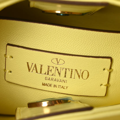 Valentino Garavani Nappa Small Roman Stud The Handle Bag Lime Sorbet 6 of 9
