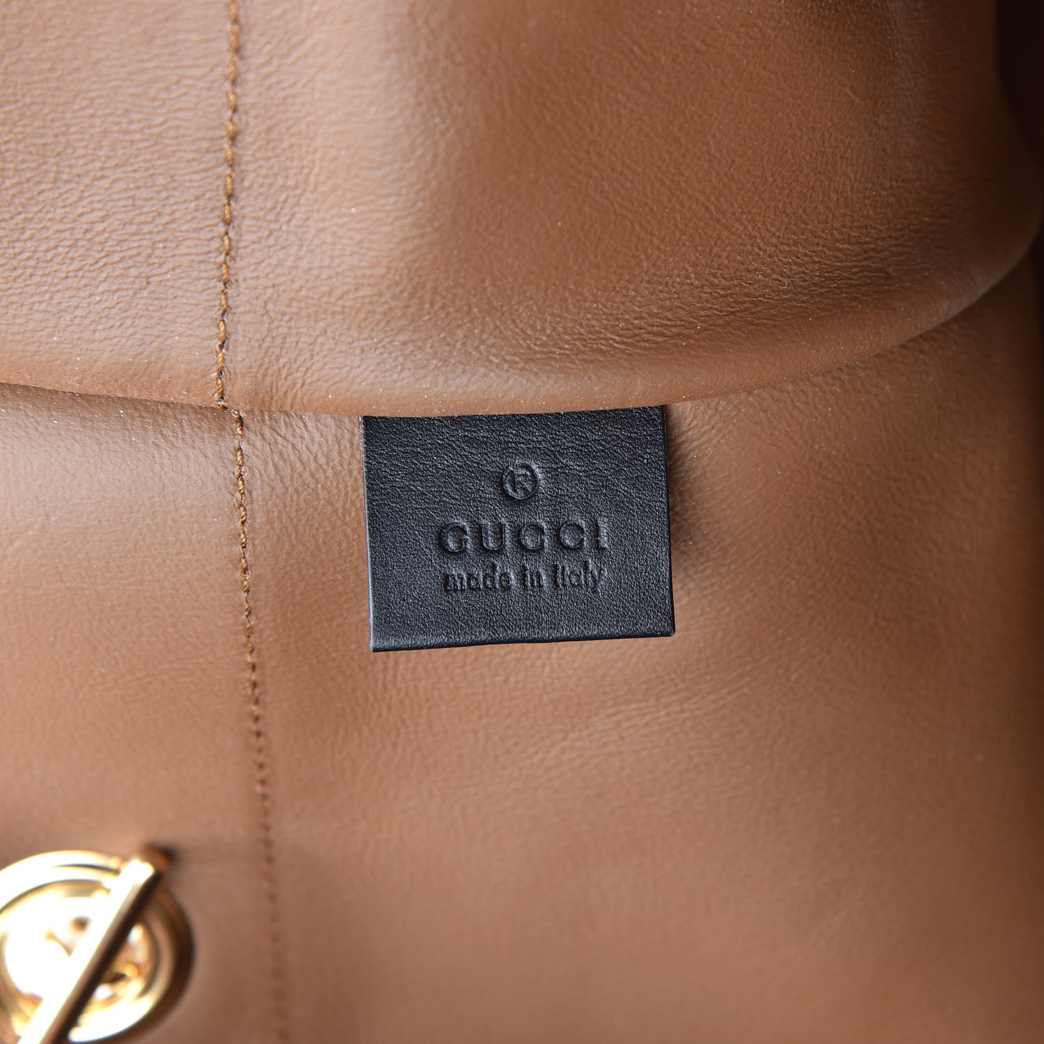 Gucci Suede Patent Maxi Rajah Chain Tote Nocciola Black 6 of 10