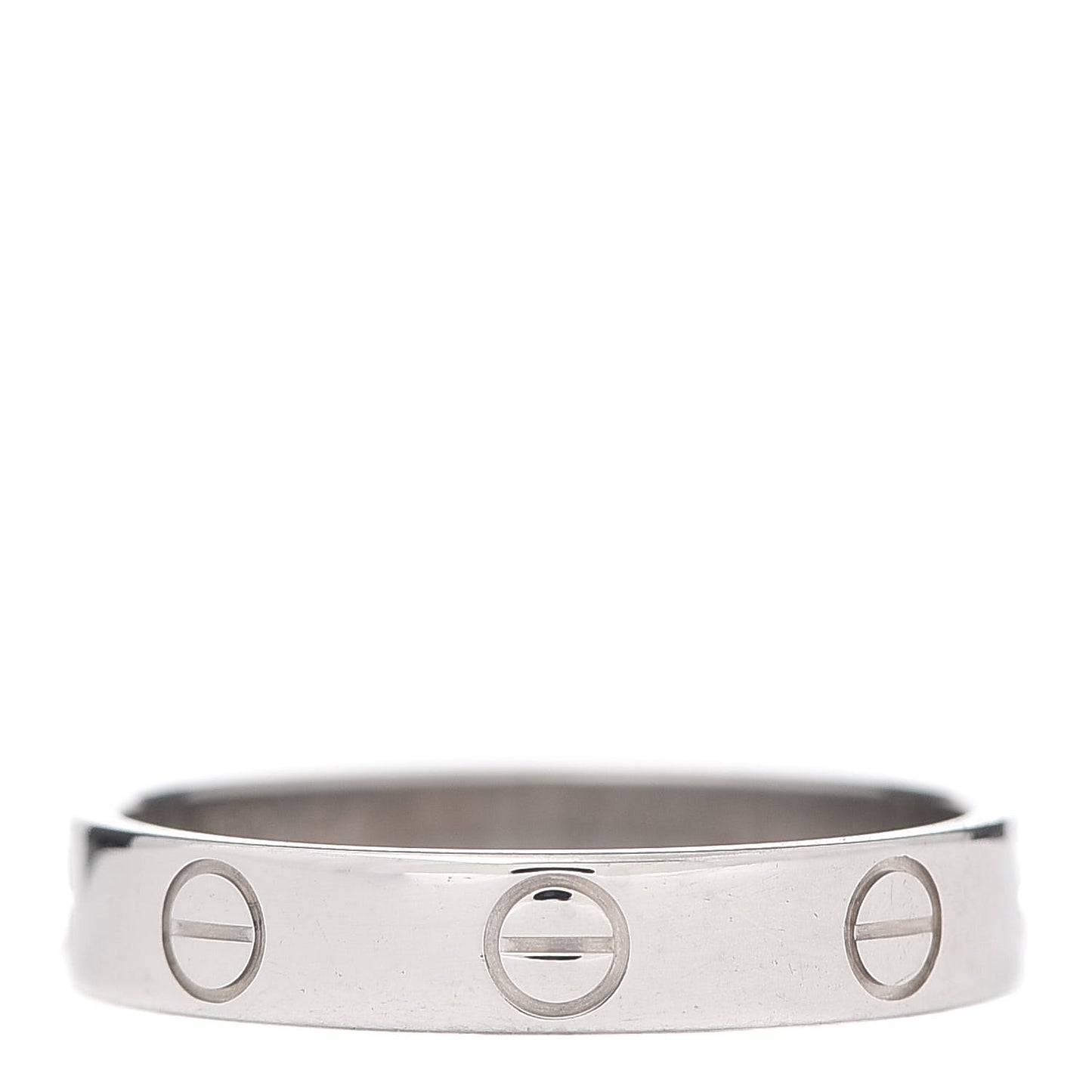 18K White Gold 3.5mm LOVE Wedding Band Ring 54 6.75