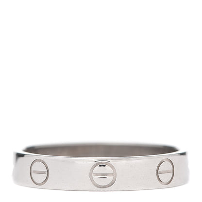 Cartier 18K White Gold 3.5mm LOVE Wedding Band Ring 54 6.75 1 of 4