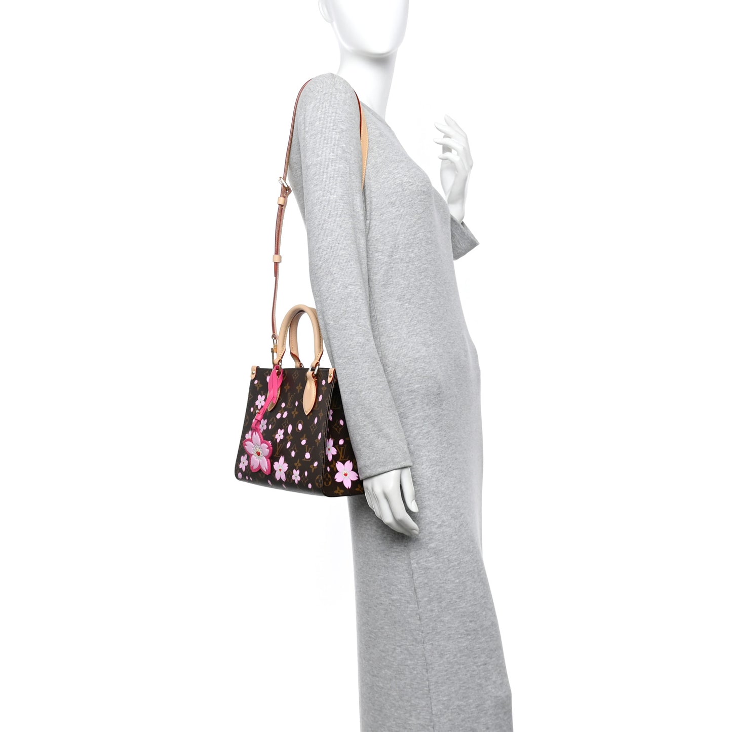 LV X TM Monogram Cherry Blossom Onthego PM Sakura Brown