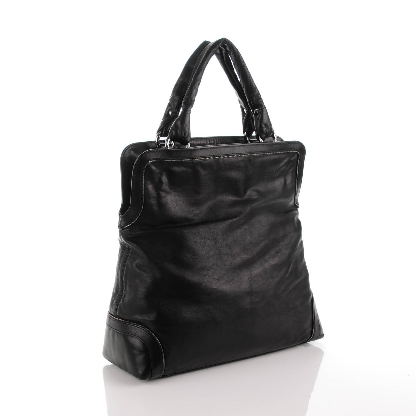 Calfskin Soho CC Shopper Tote Black