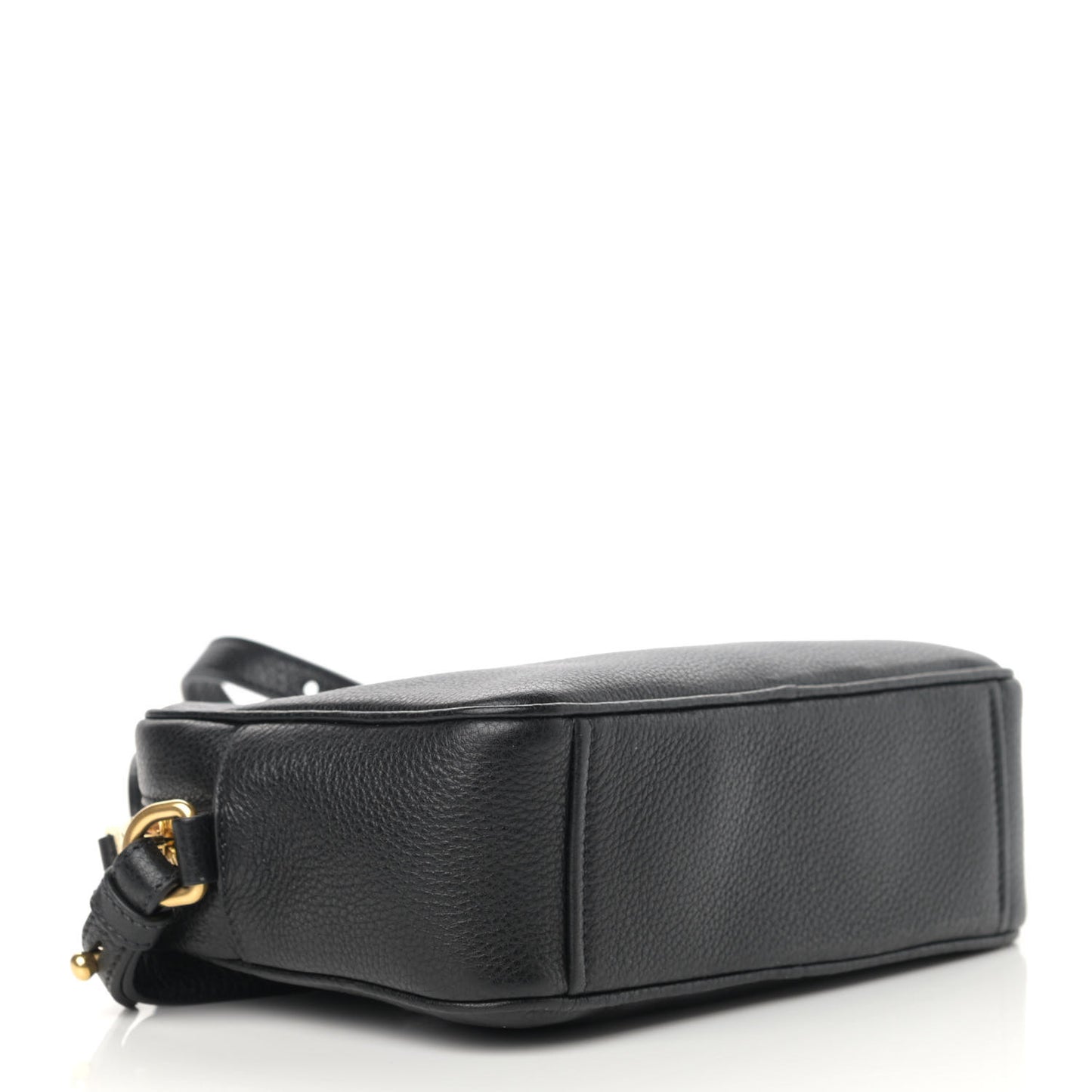 Vitello Daino Mini Camera Crossbody Black