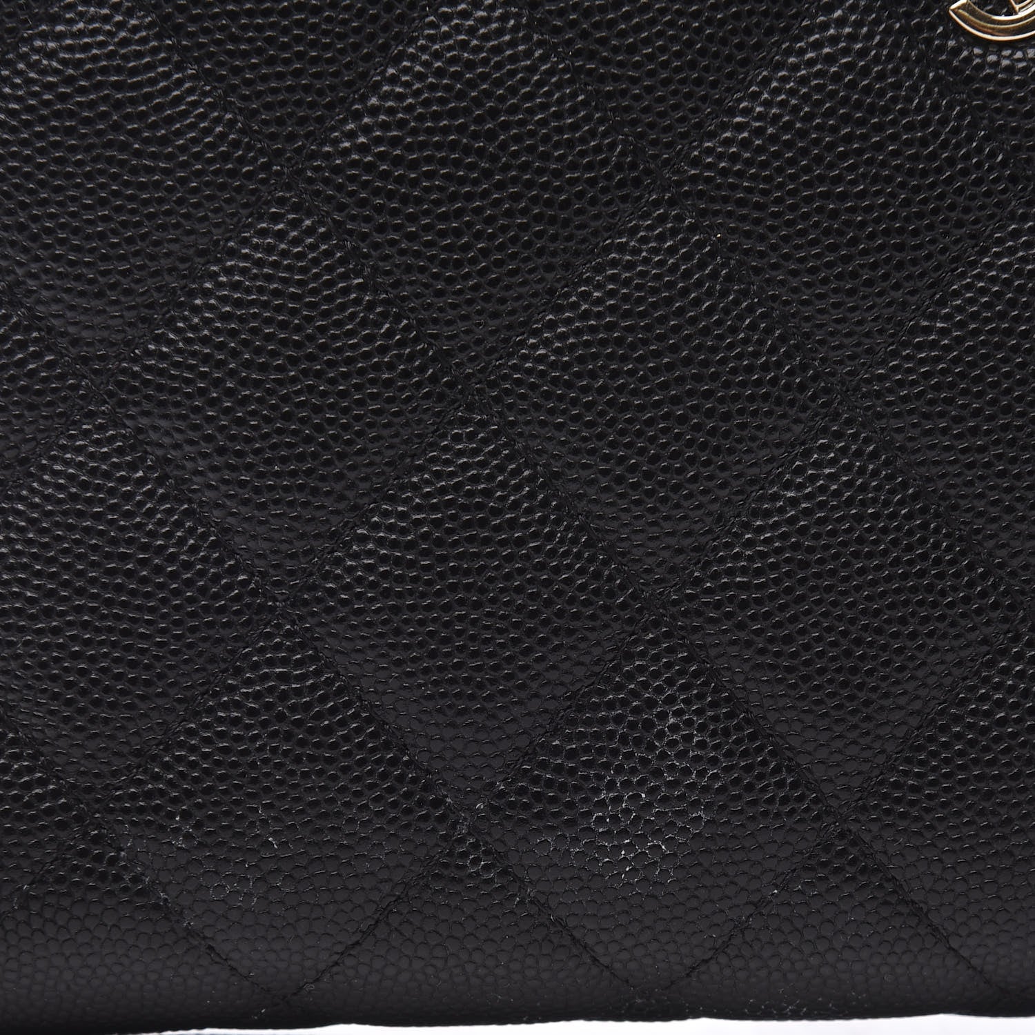 Chanel Caviar Quilted Large Zip Around Organizer Wallet Black 9 of 9