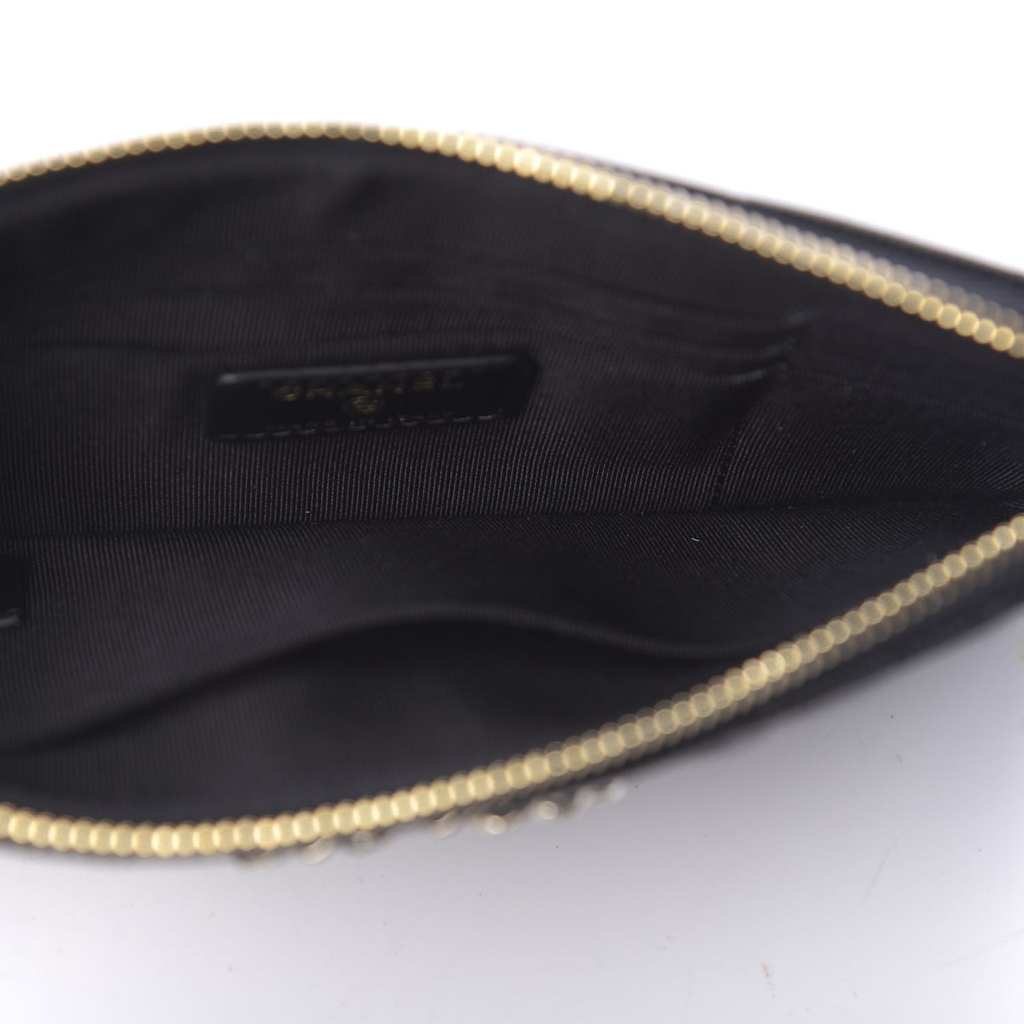 Caviar Quilted Small French New Wave CC Pouch Black