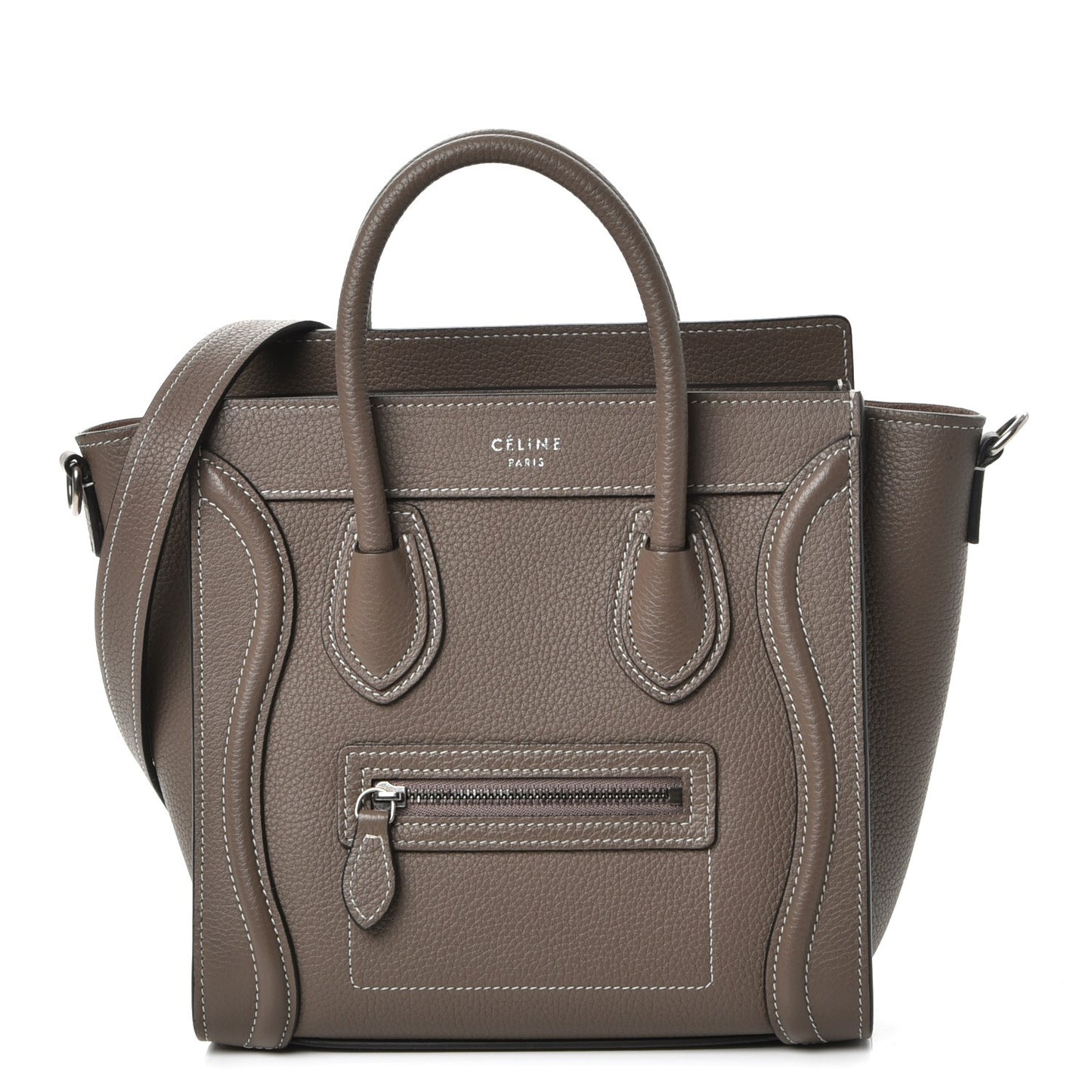 Drummed Calfskin Nano Luggage Souris