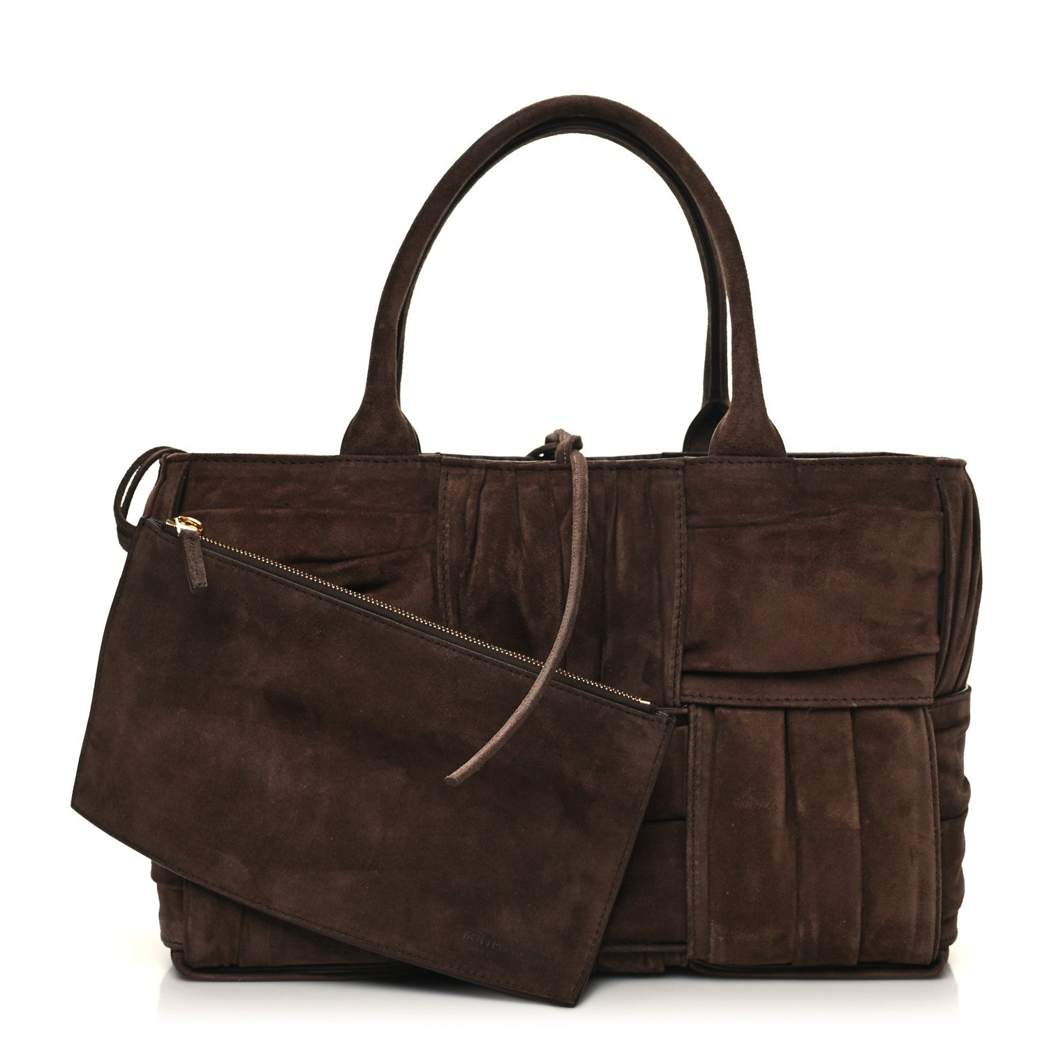 Bottega Veneta Suede Foulard Intrecciato Small Arco Tote Brownie 3 of 11