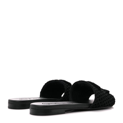 Chanel Crochet CC Mules Sandals 37 Black 5 of 9