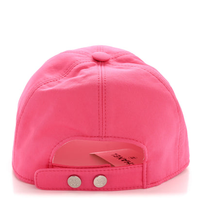 Chanel Cotton CC Cap Hat Fuchsia Orange 6 of 11