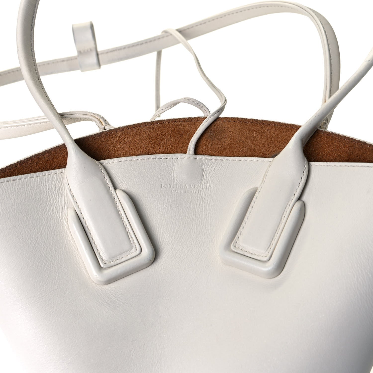 Bottega Veneta Calfskin Small Basket Tote White 6 of 14