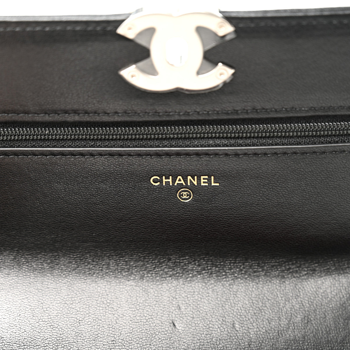 Chanel Lambskin Quilted Chanel 19 Wallet On Chain WOC Black 6 of 11