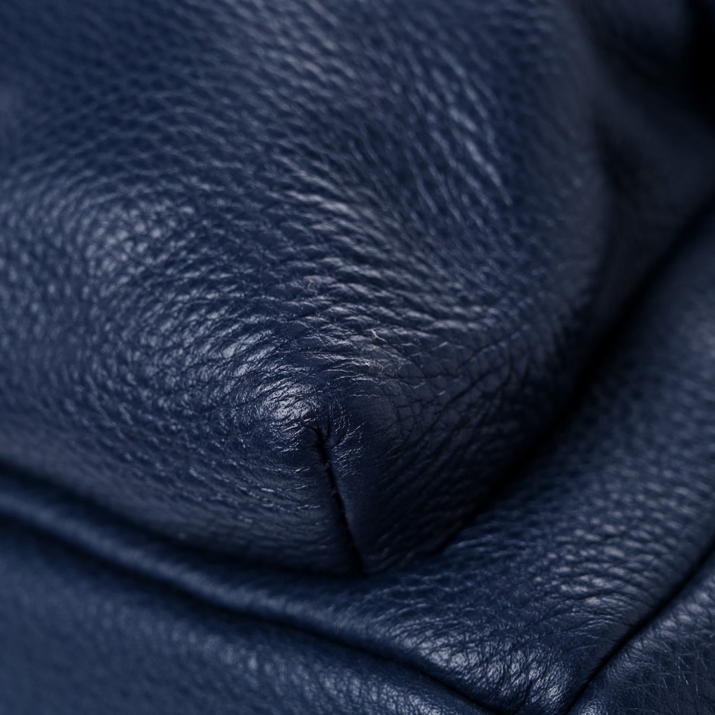 Pebbled Calfskin Varsity Backpack French Navy