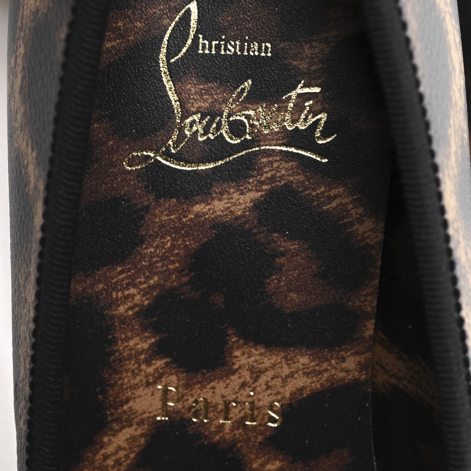 Christian Louboutin Calfskin Leopard Sweetie Jane Ballerina Flats 38.5 Multicolor 7 of 9