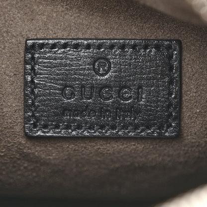 Gucci GG Supreme Monogram Azalea Calfskin Mini Retro Interlocking G Bag Black 7 of 11