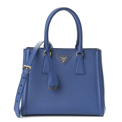 Prada Saffiano Lux Small Tote Azzurro 1 of 9