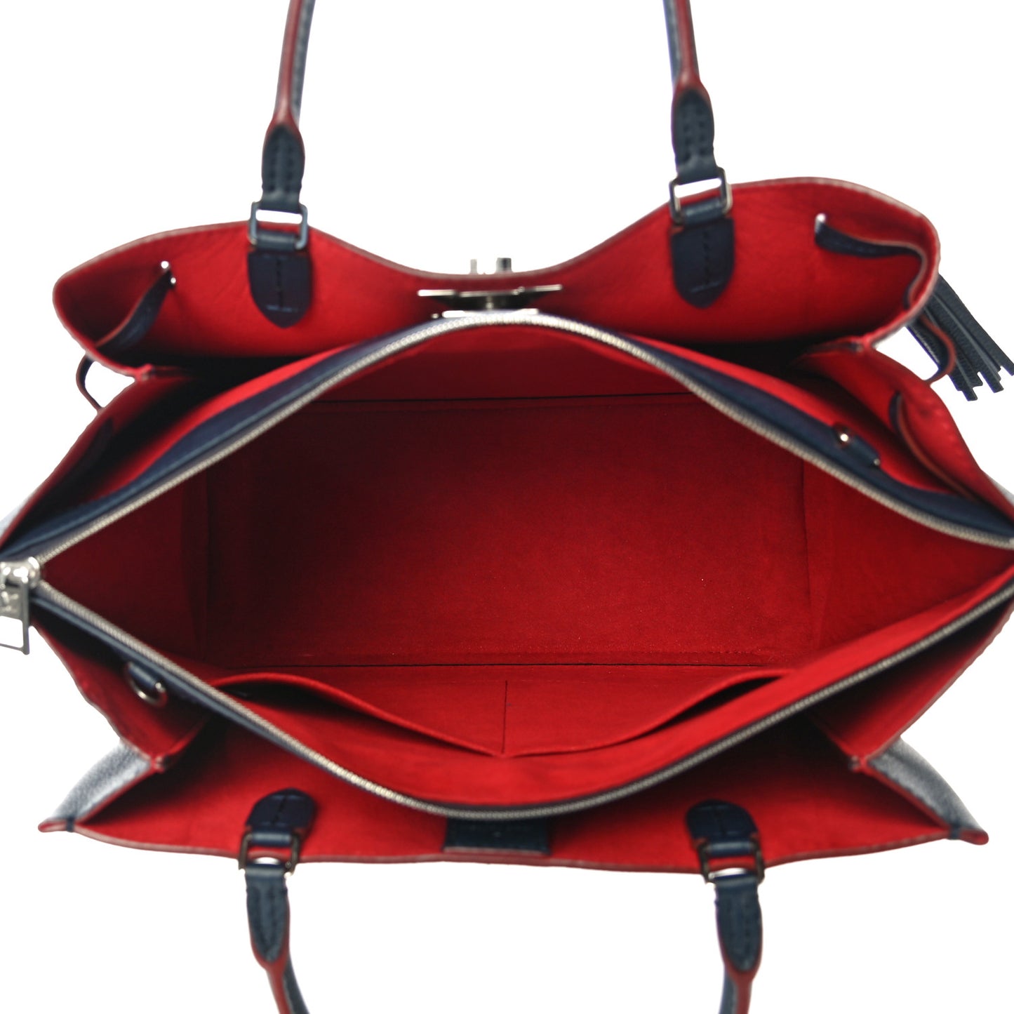 Calfskin Lockmeto Marine Rouge