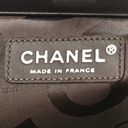Chanel Lambskin Vertical Quilted Mademoiselle Clutch Dark Brown 6 of 10