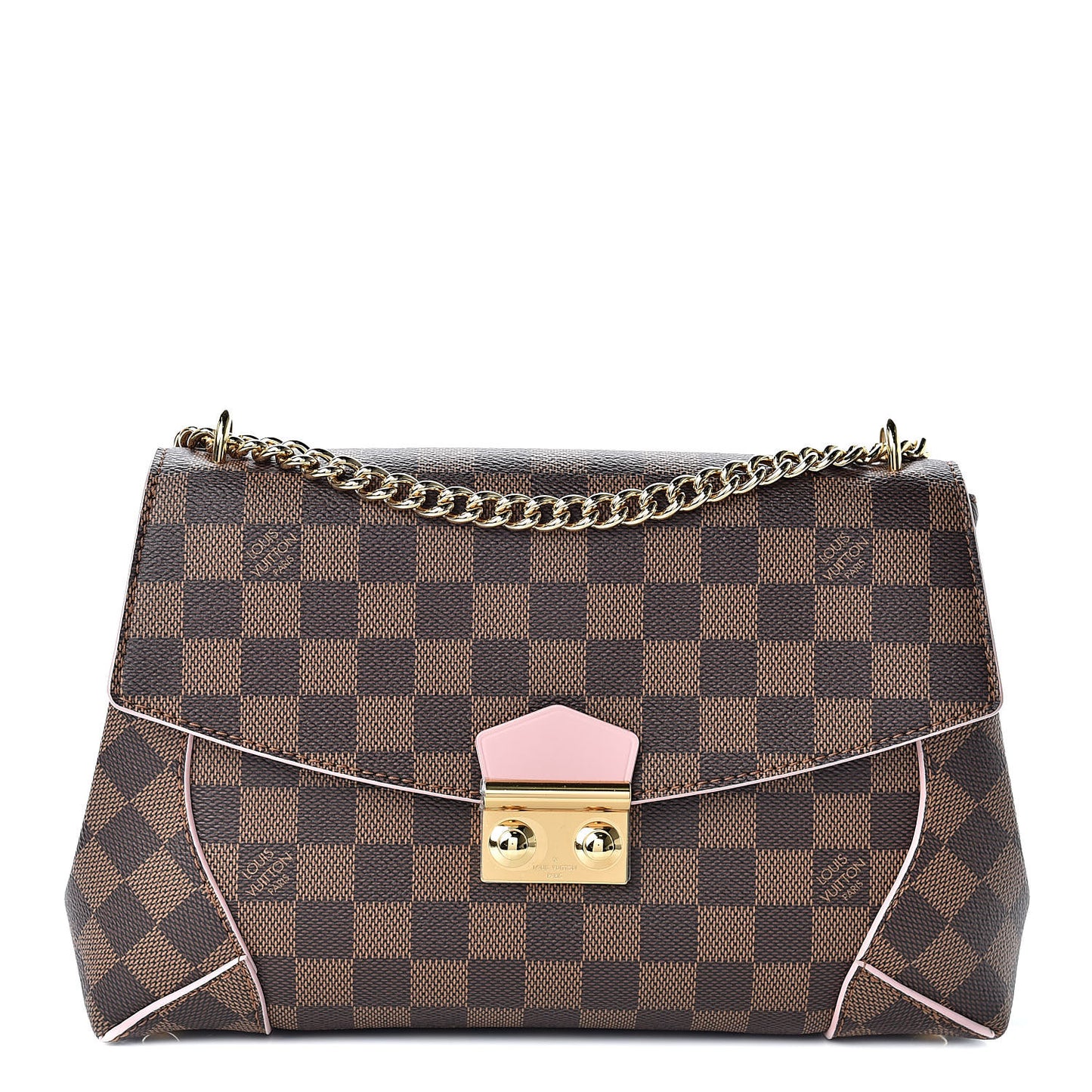 Damier Ebene Caissa Clutch Rose Ballerine