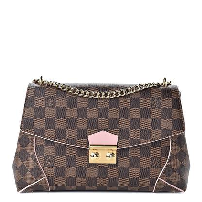 Louis Vuitton Damier Ebene Caissa Clutch Rose Ballerine 1 of 12