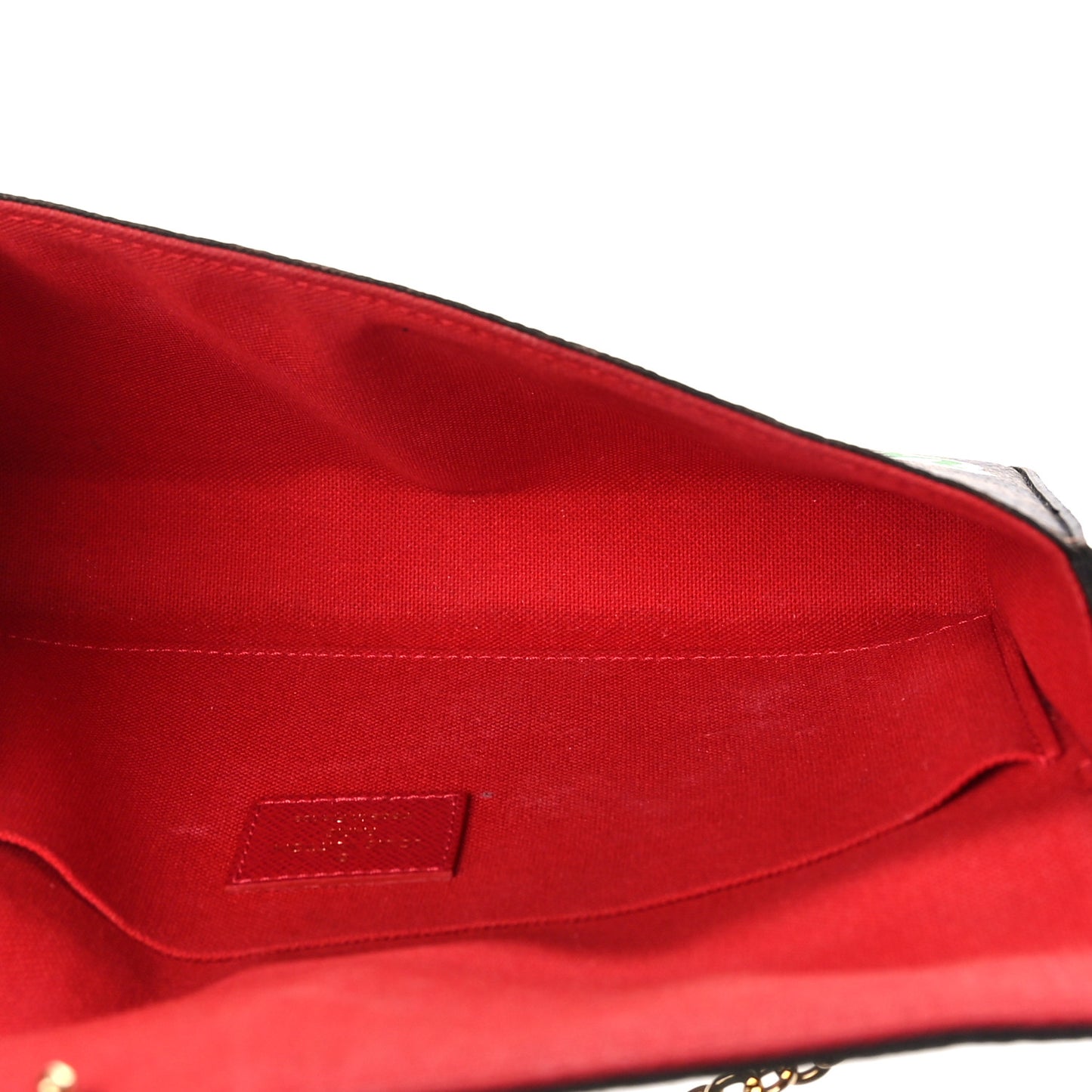 Damier Ebene My LV World Tour Pochette Felicie Chain Wallet Coquelicot