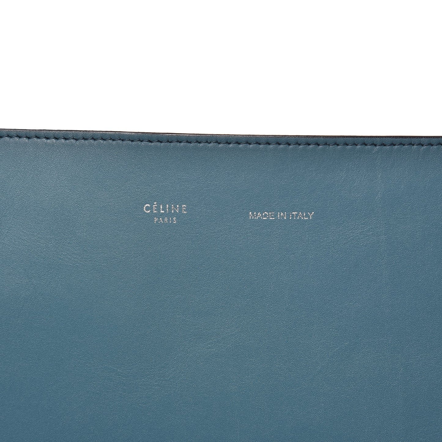 Shiny Smooth Calfskin Small Twisted Cabas Ocean Black