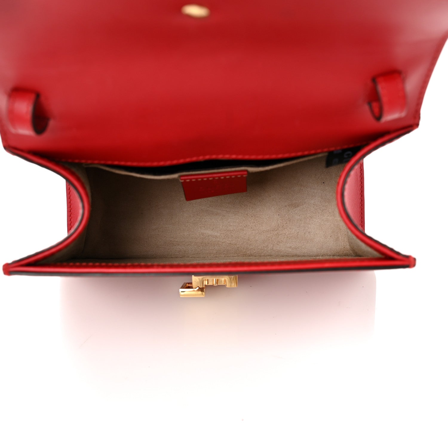 Gucci Calfskin Mini Sylvie Top Handle Bag Hibiscus Red 4 of 9