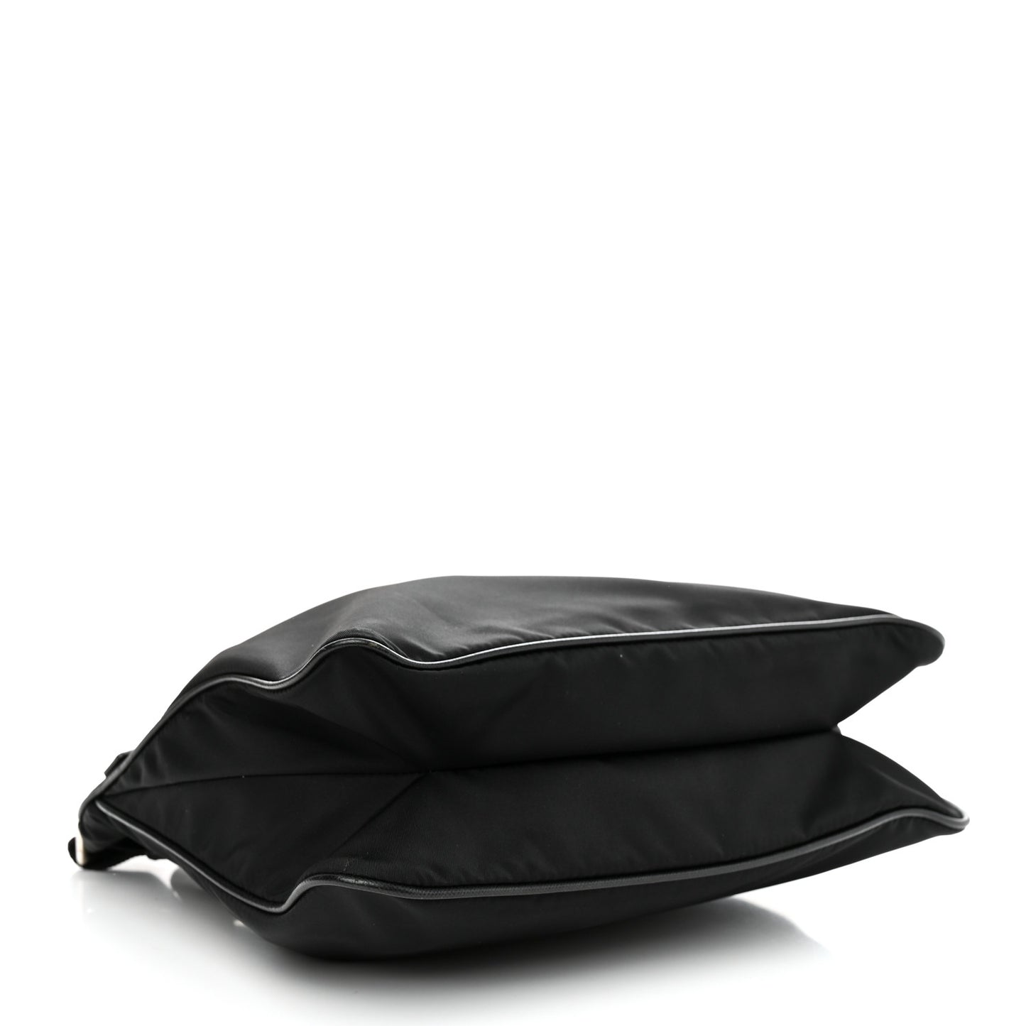 Nylon Vela Flat Messenger Bag Black