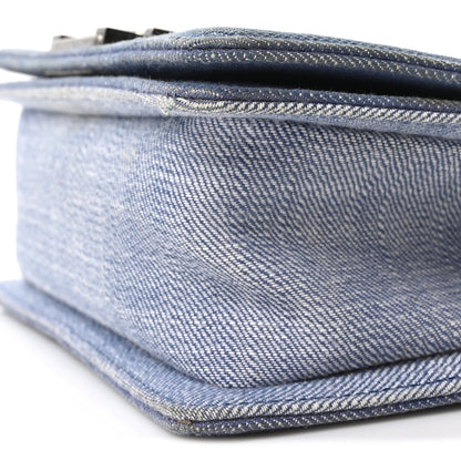 Chanel Denim Chevron Small Boy Flap Light Blue 10 of 10