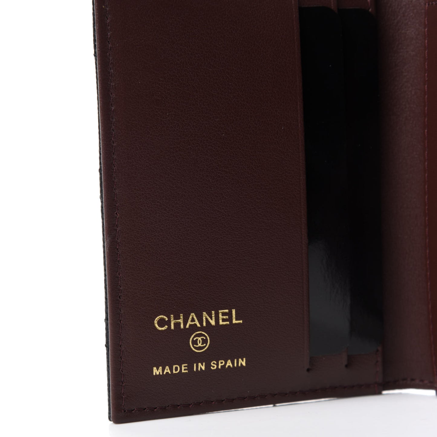 Caviar Quilted Card Holder Wallet Black
