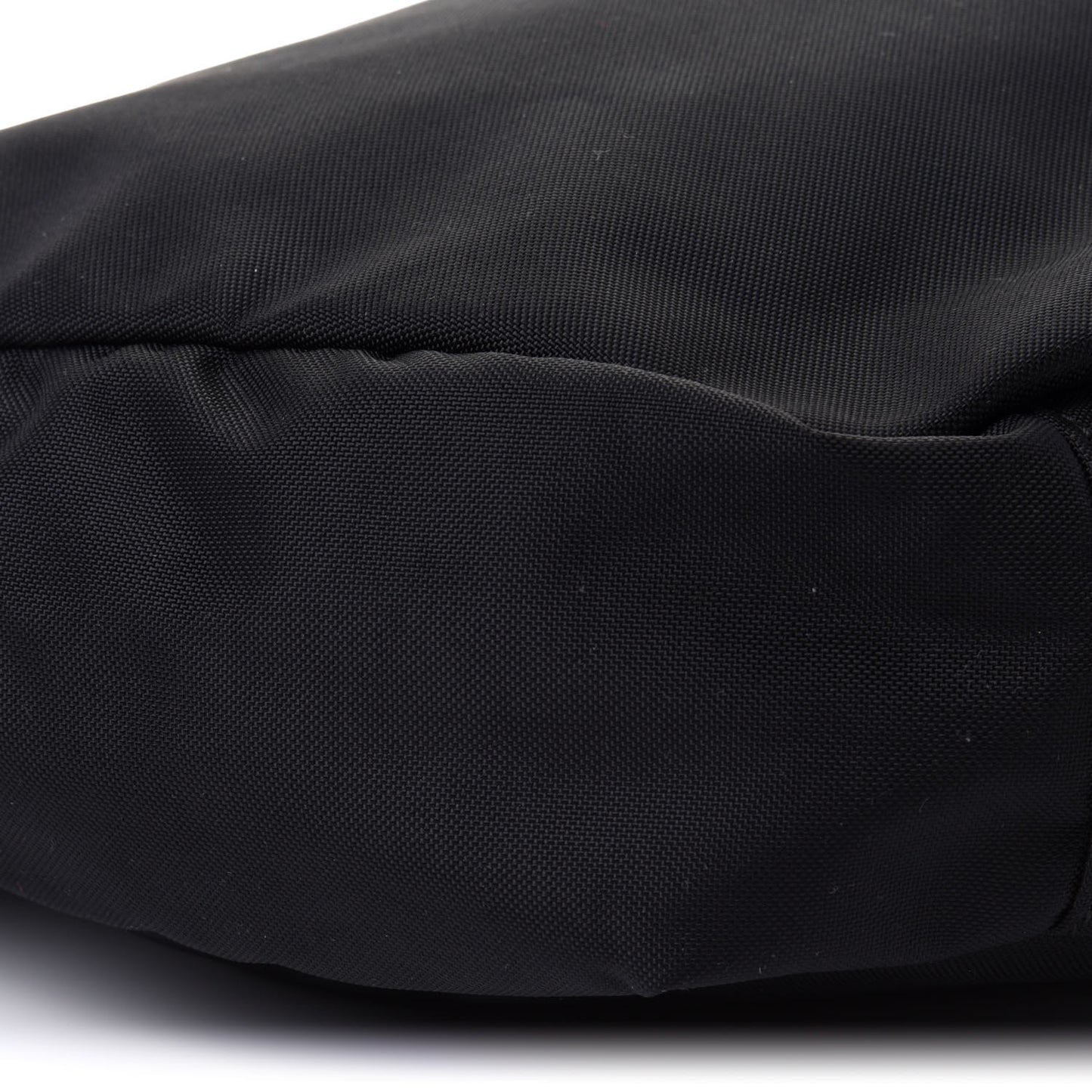 Recycled Sport Nylon Logo Embroidered Large Wheel Sling Bag Black White