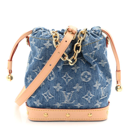 Louis Vuitton Monogram Denim Nano Noe Blue 1 of 10