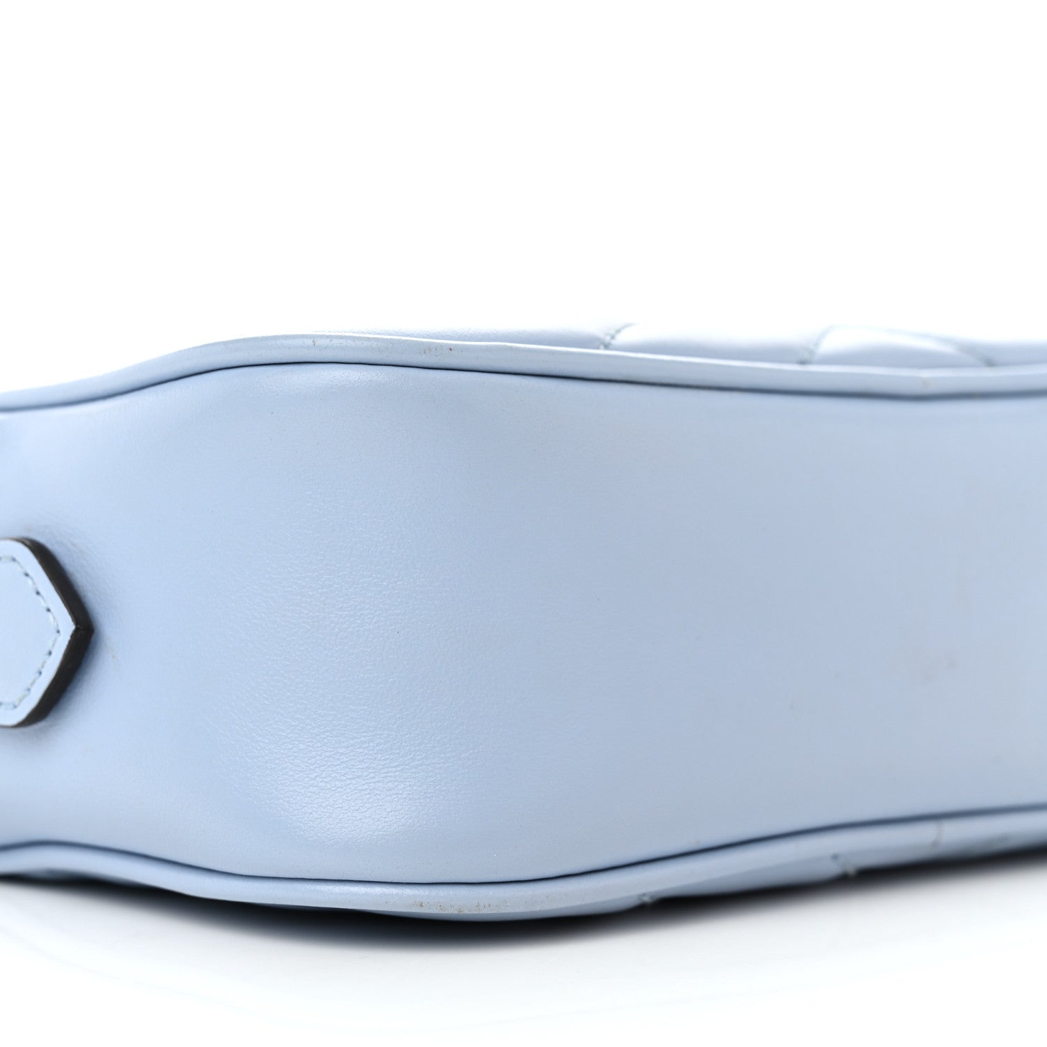 Gucci Calfskin Matelasse Mini GG Marmont Chain Shoulder Bag Porcelain Light Blue 9 of 16