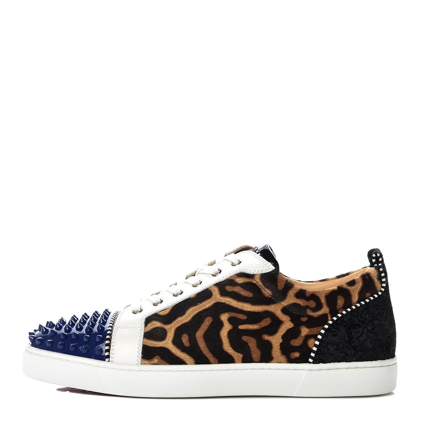Calfskin Patent Spikes Mens Loubikick Flat Sneakers 47 Multi