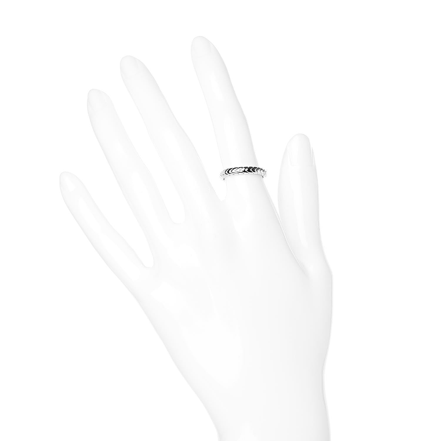 Bulgari Platinum Spiga Wedding Ring 49 4.75 2 of 4