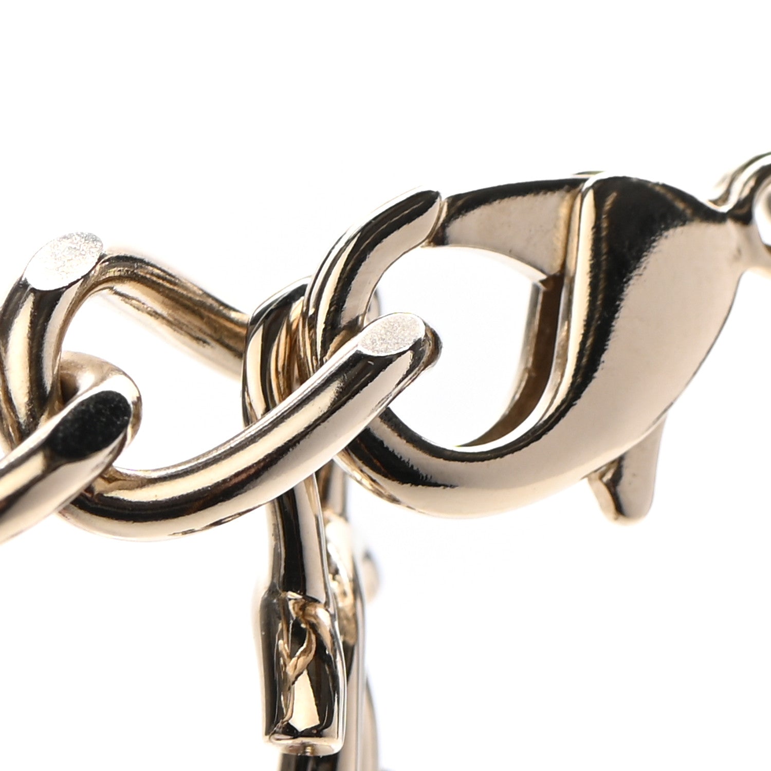 Chanel Metal Lambskin Chain CC Choker Necklace Black Gold 5 of 7