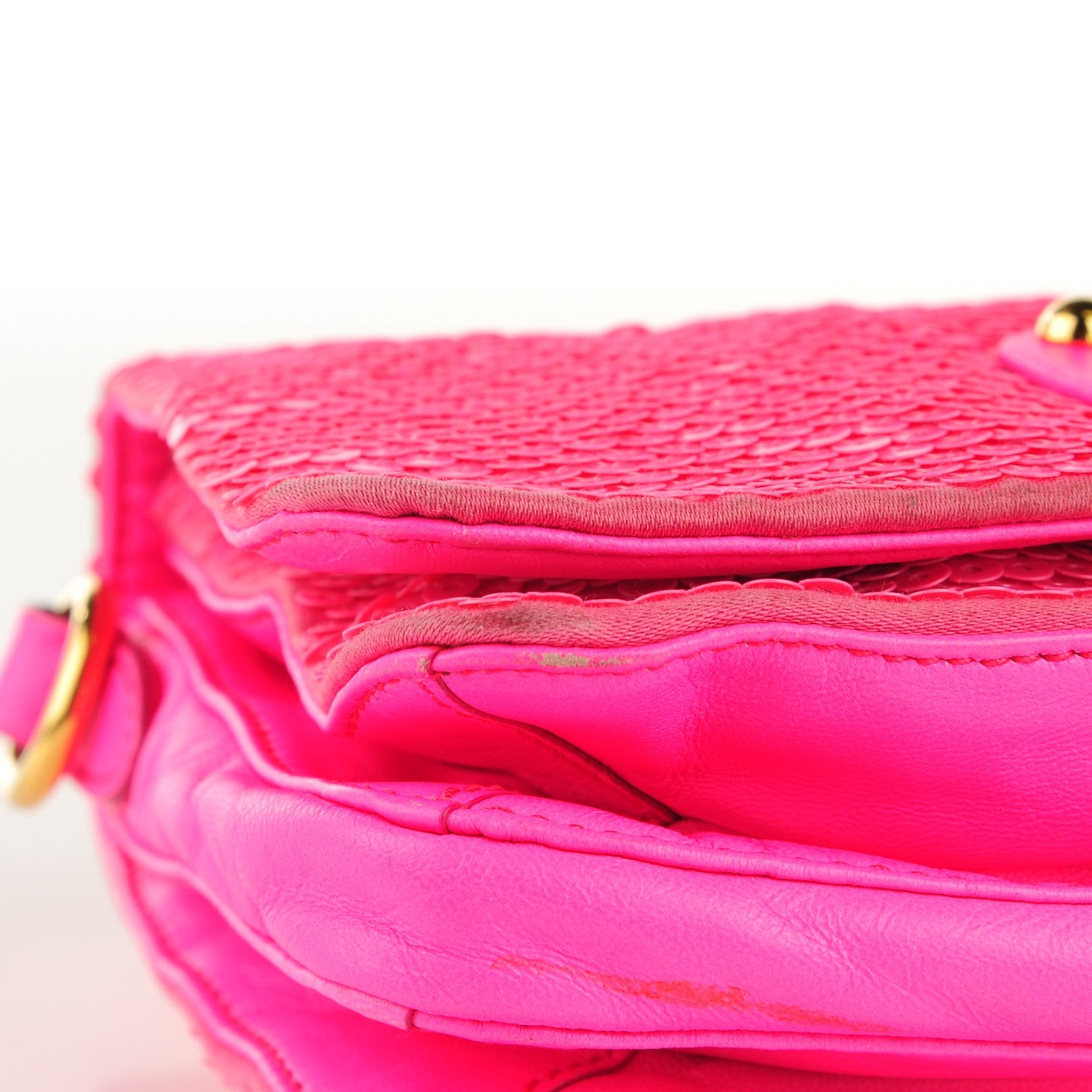 Miu Miu Sequined Crossbody Bag Pink 9 of 13