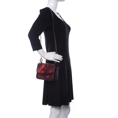 Valentino Garavani X UNDERCOVER Smooth Calfskin Rose Print Small VSling Shoulder Bag Rubin 2 of 9