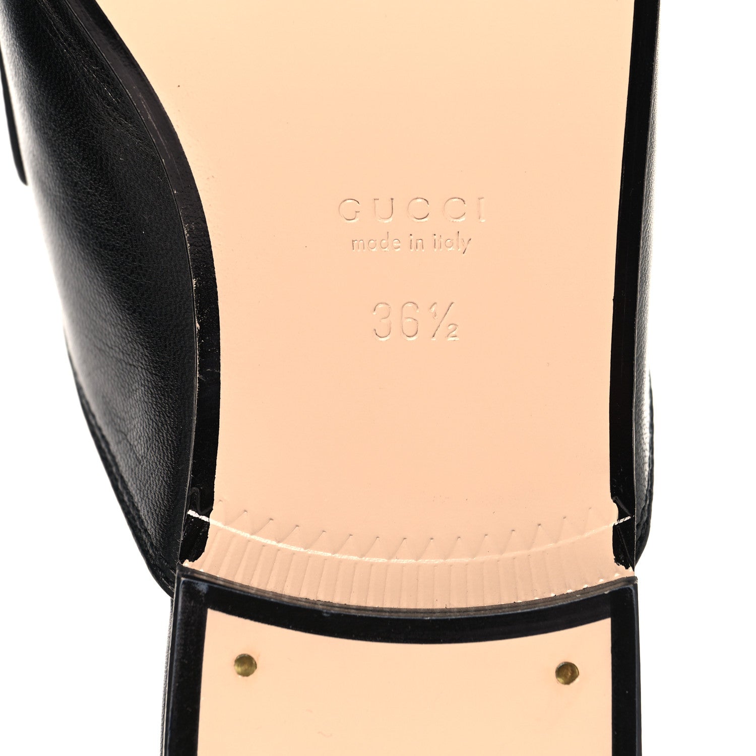 Gucci Malaga Kid Web Womens Princetown Slippers 36.5 Black 8 of 9