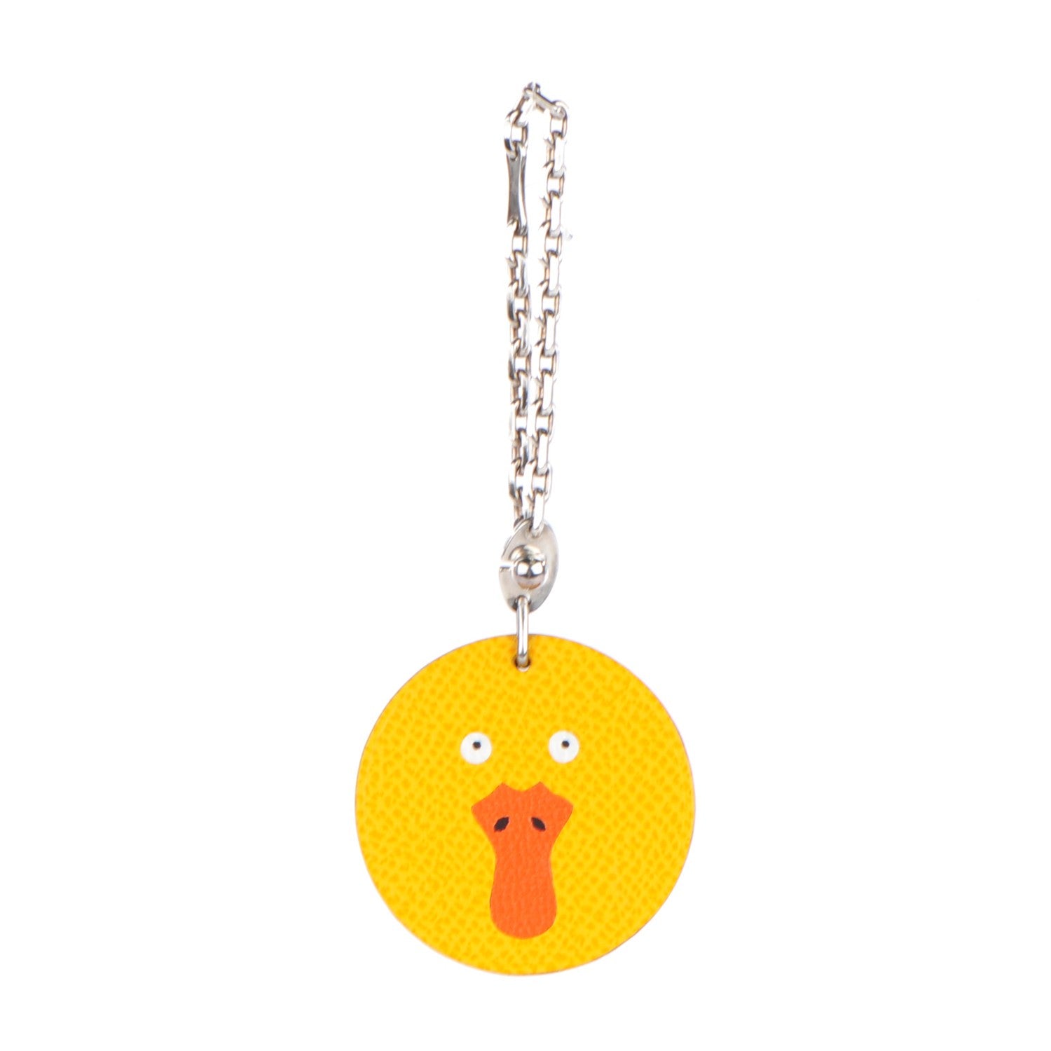 Hermes Courchevel Duck Bag Charm Jaune 1 of 5