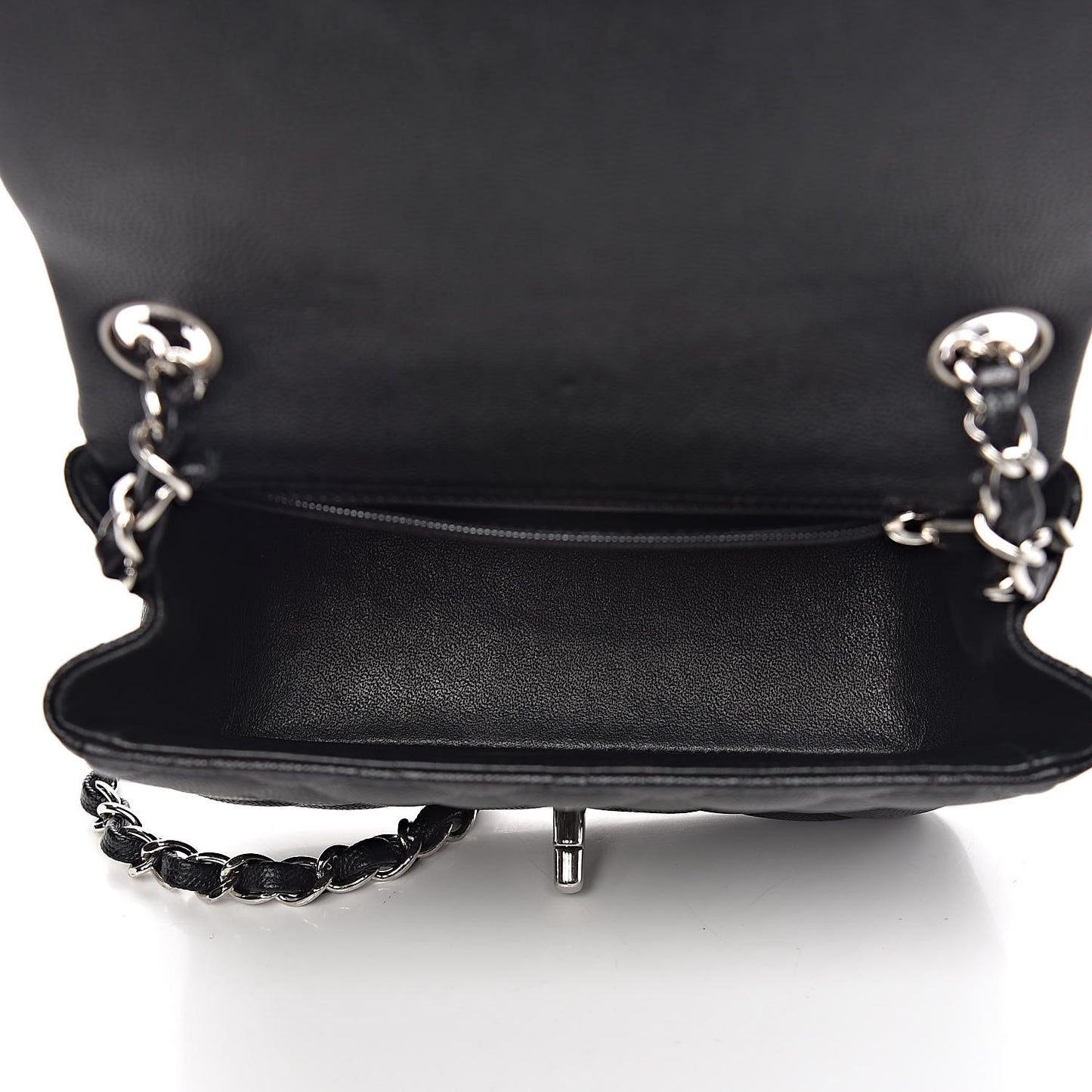 Caviar Quilted Mini Square Flap Black