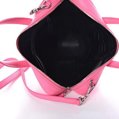 Balenciaga Shiny Day Calfskin XS Triangle Duffle Acid Pink Black 5 of 9