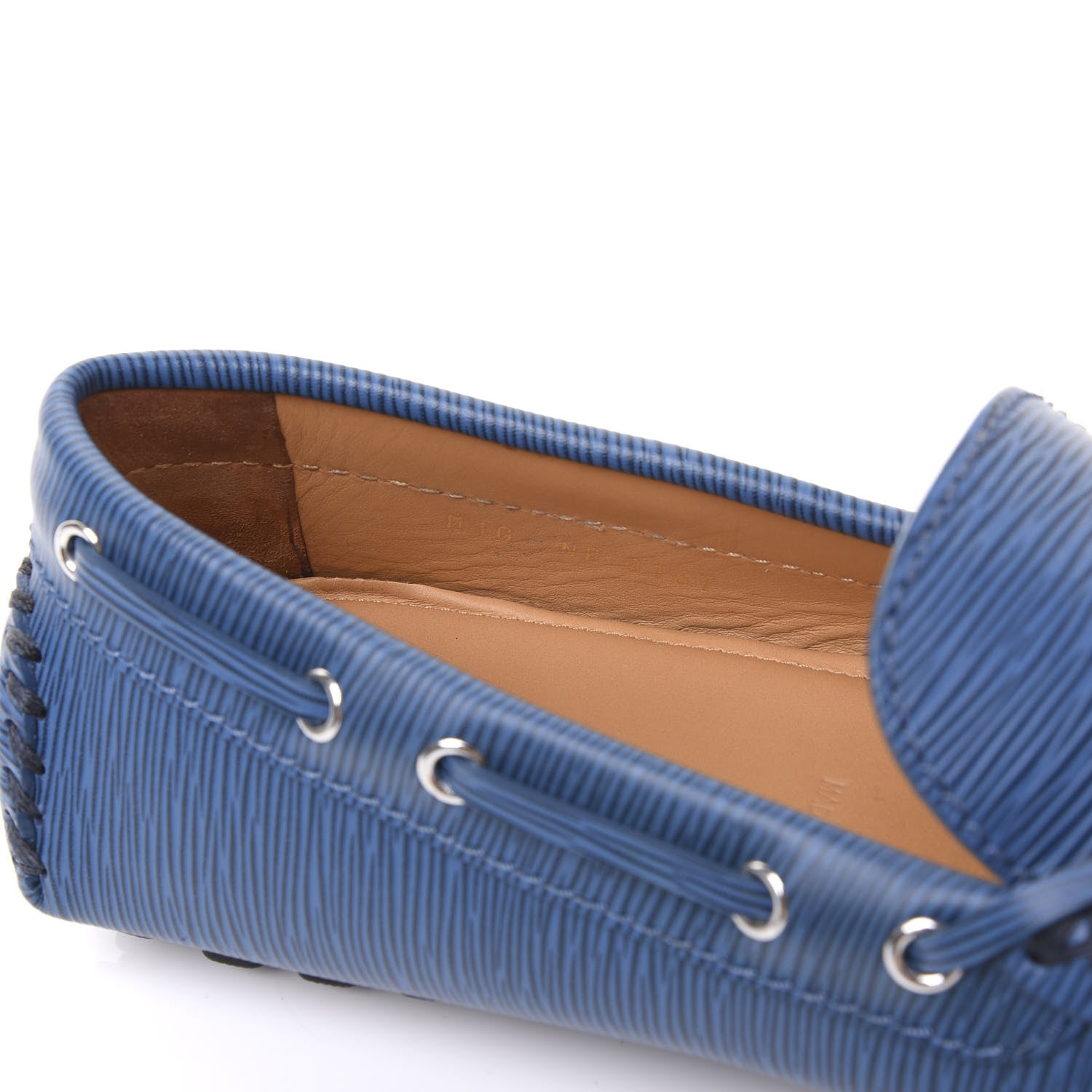 Louis Vuitton Epi Mens Moccasin Loafers 10 Blue 9 of 9