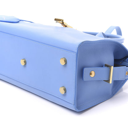 Saint Laurent Calfskin Monogram Baby Cabas Blue Glacier 7 of 8