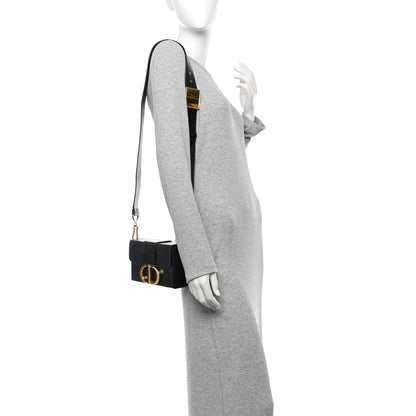 Christian Dior Crackled Lambskin 30 Montaigne Box Bag Black Black 3 of 25