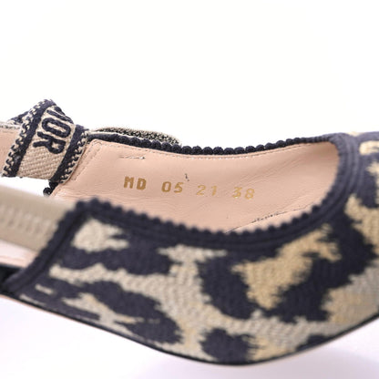 Christian Dior Mizza Cotton Ribbon Embroidered J'Adior Slingback 65mm Pumps 38 Natural 7 of 10