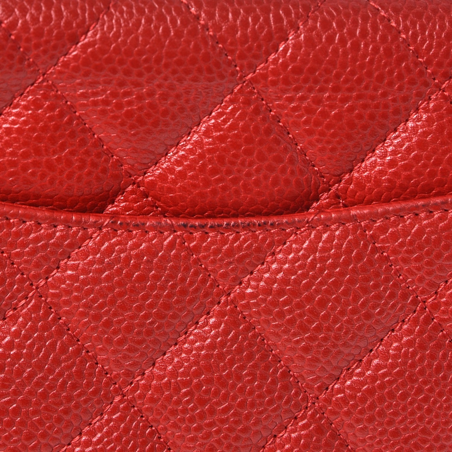 Chanel Caviar Quilted Wallet On Chain WOC Red 9 of 10