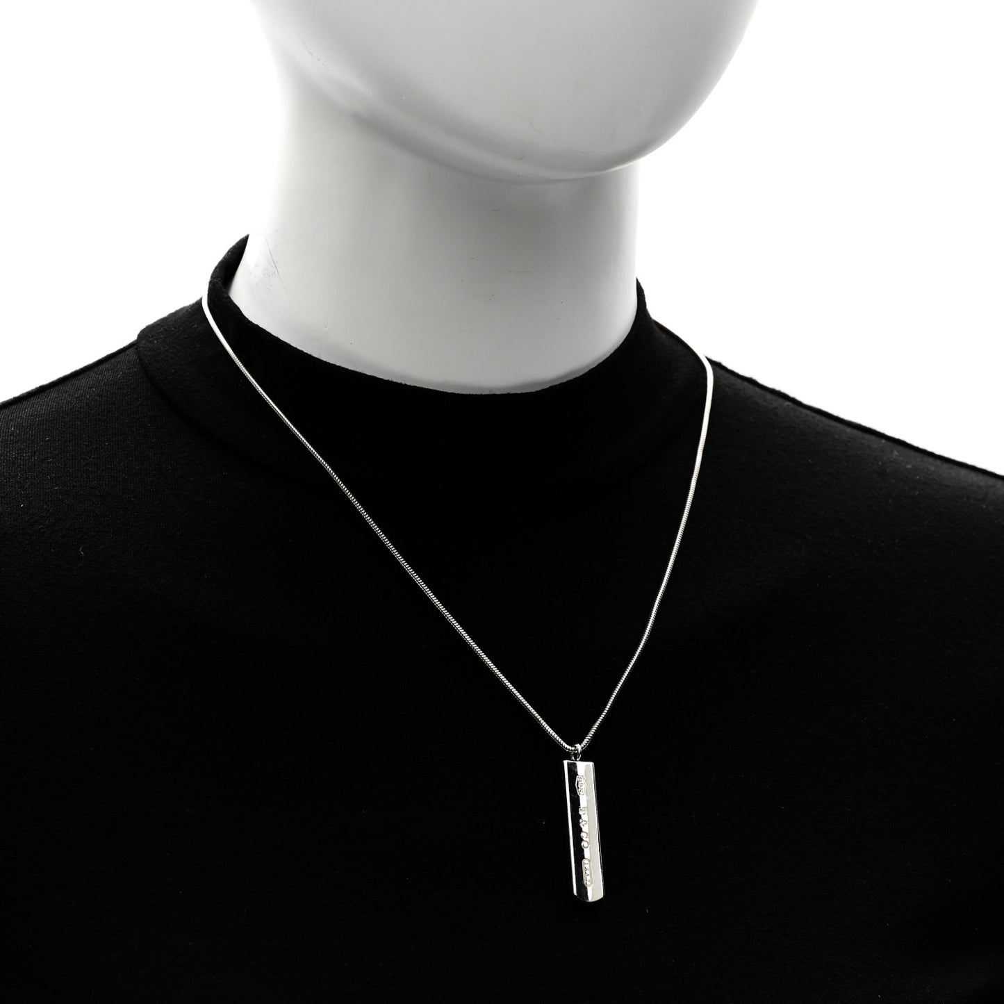 Sterling Silver 1837 Bar Pendant Necklace