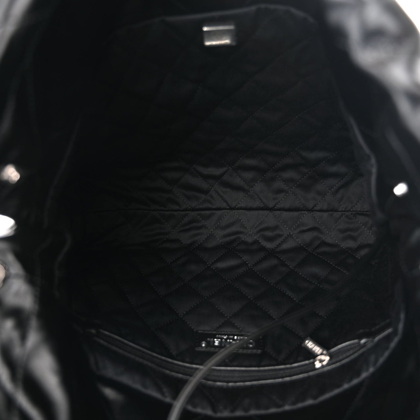 Shiny Calfskin Quilted Small Chanel 22 Black